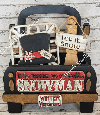 Add On Only - Let It Snow Snowman Hat 5 Piece Box Truck Set