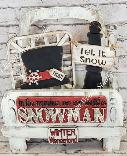 Add On Only - Let It Snow Snowman Hat 5 Piece Box Truck Set