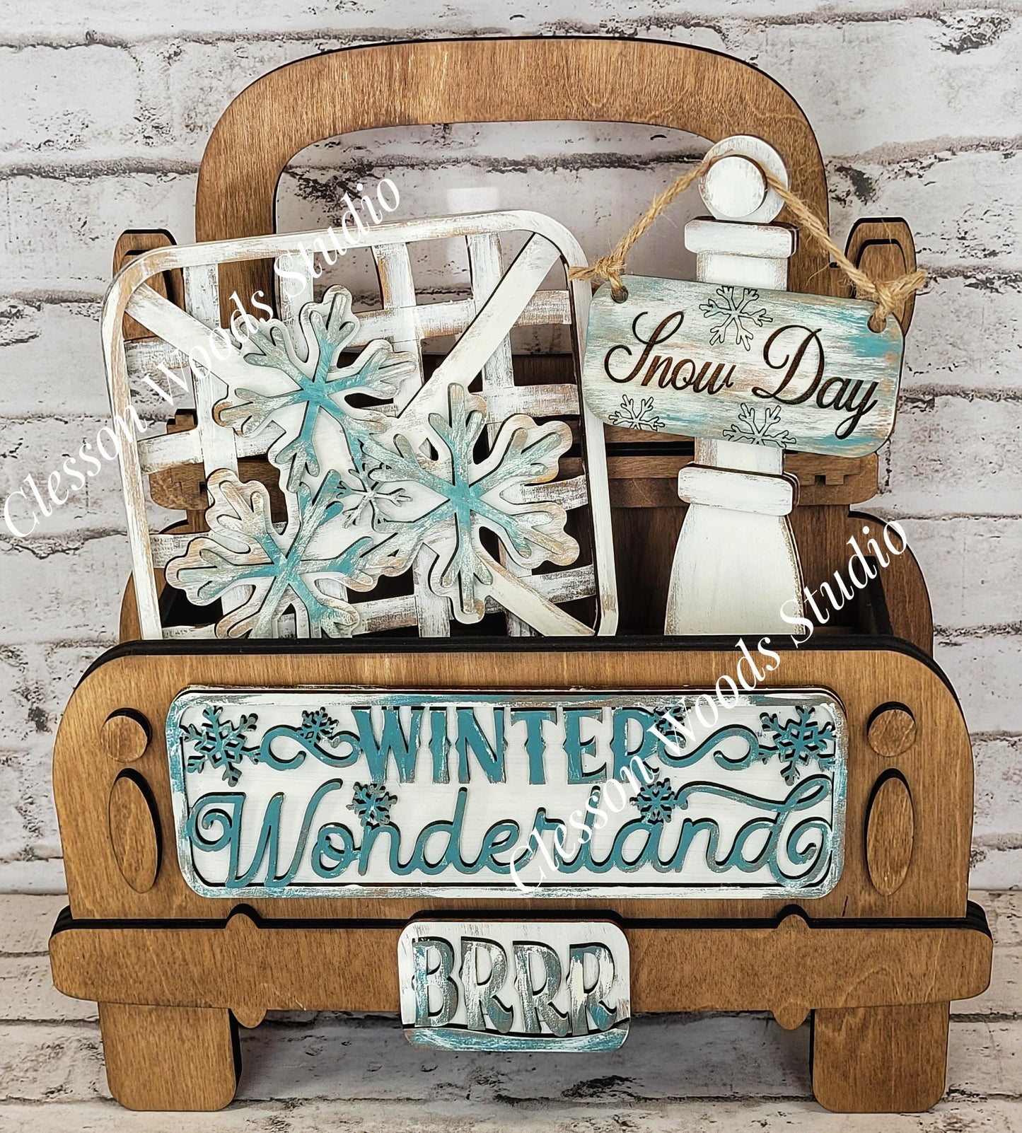 Add On Only - Winter Wonderland Snowflake 5 Piece Box Truck Set