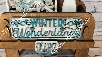 Add On Only - Winter Wonderland Snowflake 5 Piece Box Truck Set