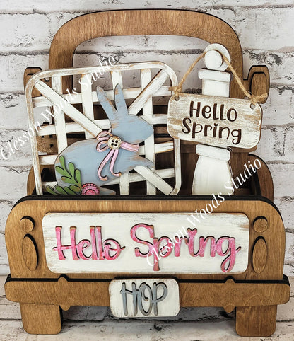 Add On Only - Hello Spring Bunny 5 Piece Box Truck Set