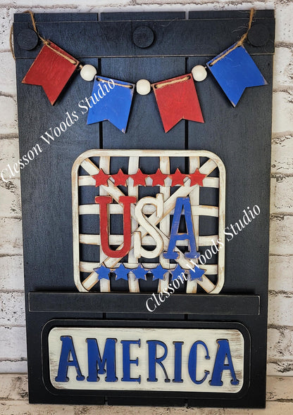 USA Tobacco Basket 3 Piece Set for Pallet Sign