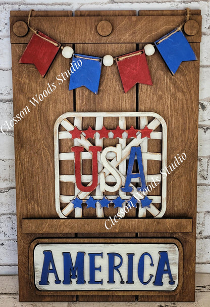 USA Tobacco Basket 3 Piece Set for Pallet Sign