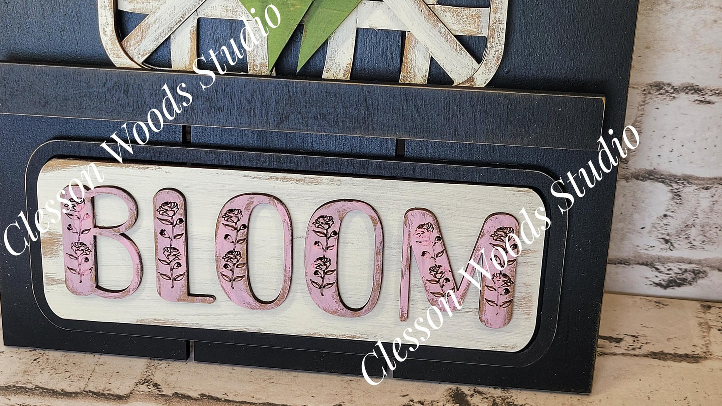 Bloom Tulips Tobacco Basket 3 Piece Set for Pallet Sign