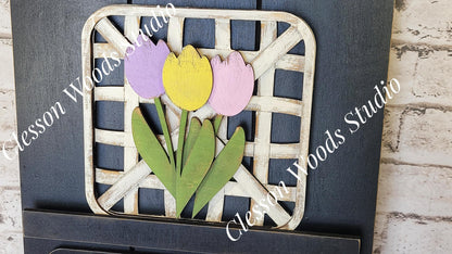 Bloom Tulips Tobacco Basket 3 Piece Set for Pallet Sign
