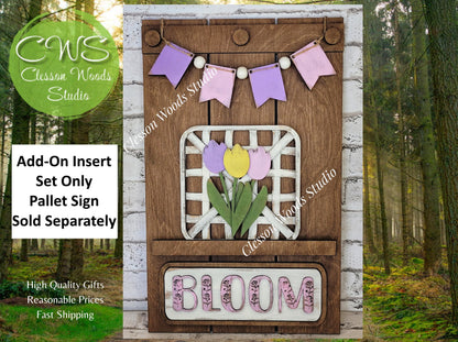 Bloom Tulips Tobacco Basket 3 Piece Set for Pallet Sign