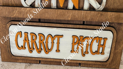 Carrot Patch Tobacco Basket 3 Piece Set for Pallet Sign