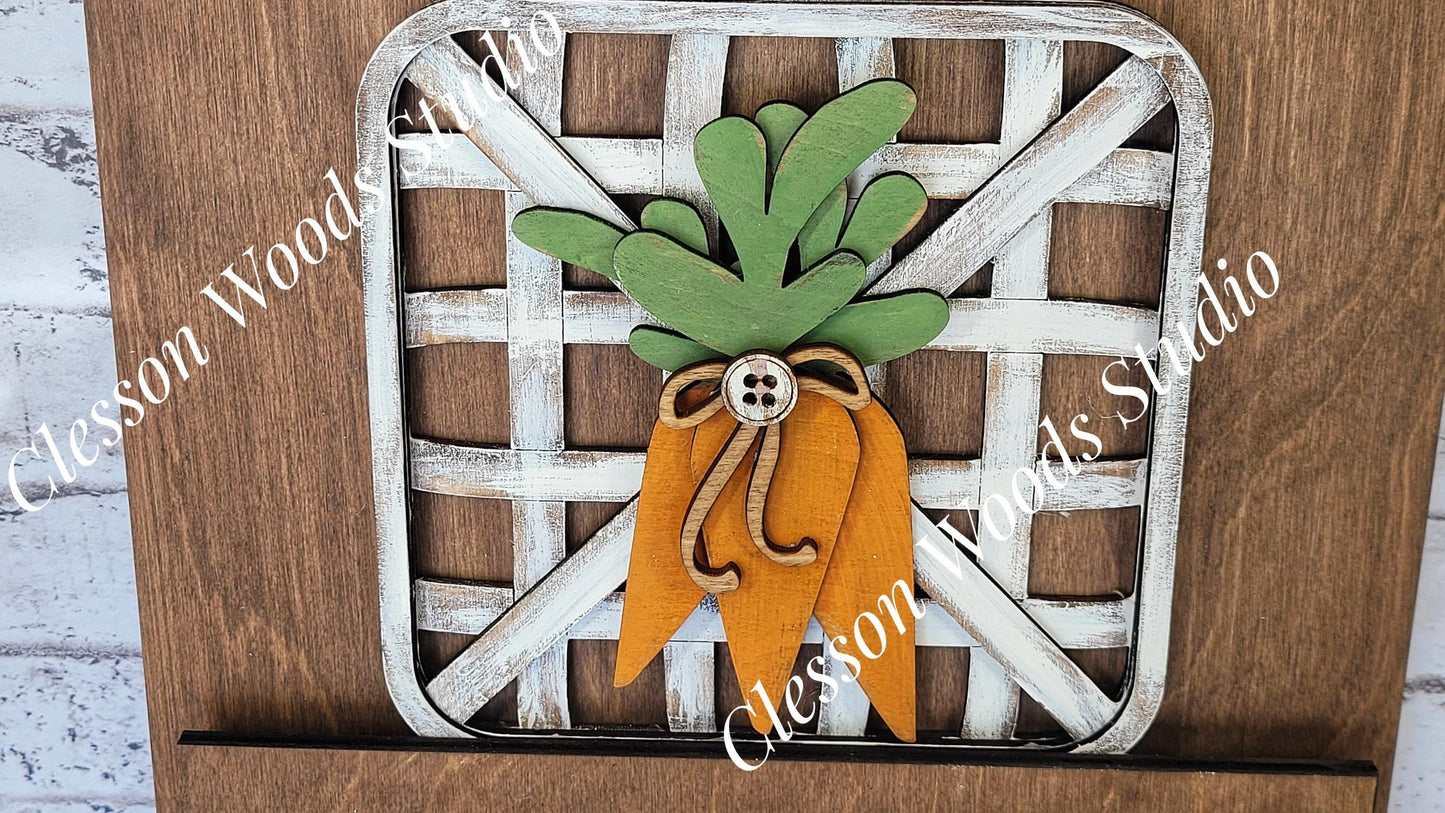 Carrot Patch Tobacco Basket 3 Piece Set for Pallet Sign