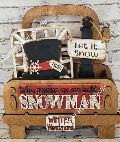 Add On Only - Let It Snow Snowman Hat 5 Piece Box Truck Set