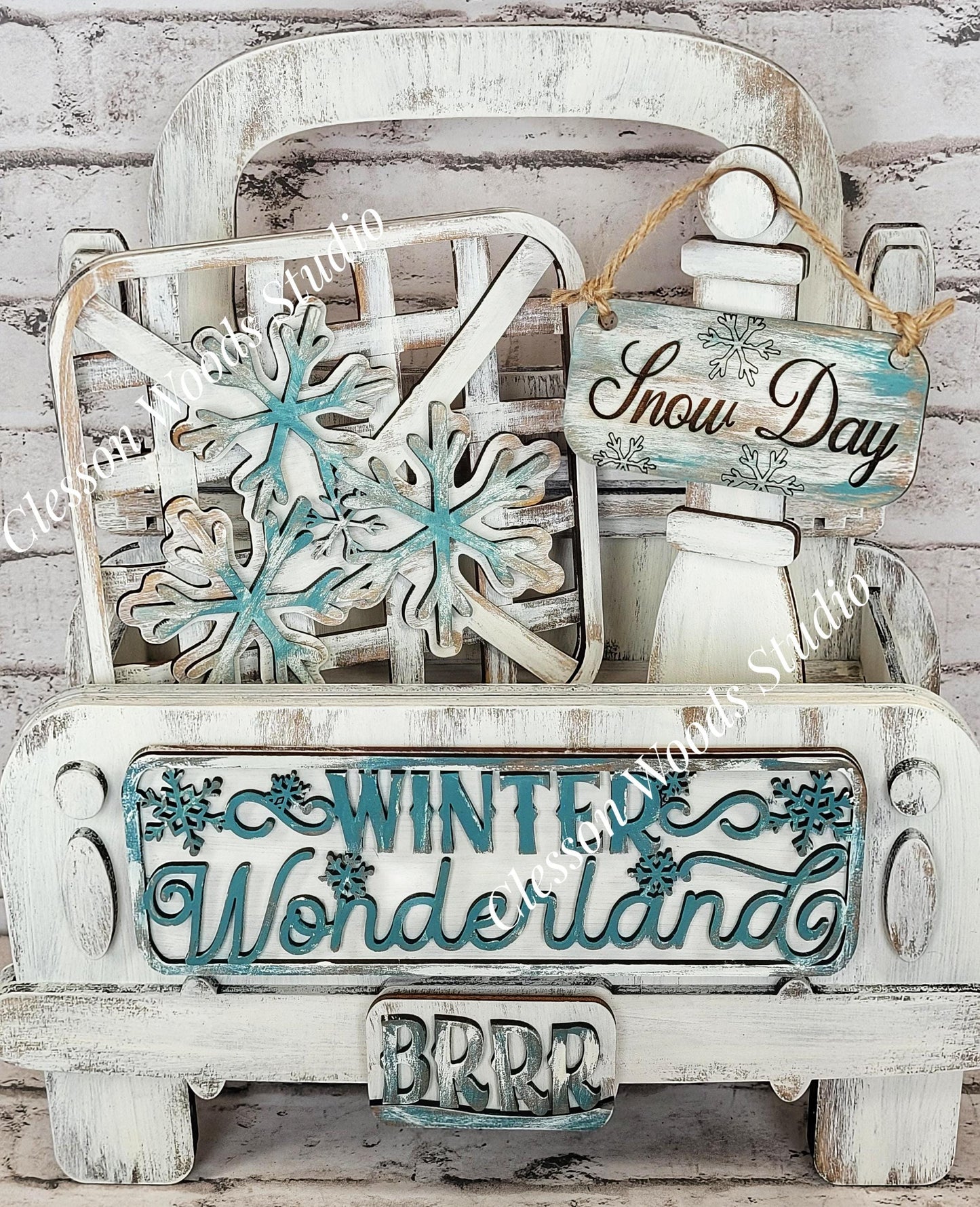 Add On Only - Winter Wonderland Snowflake 5 Piece Box Truck Set