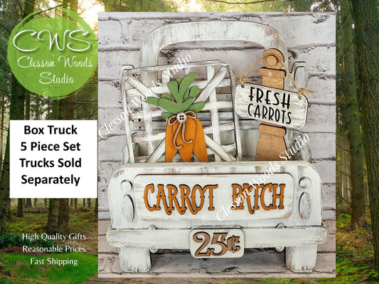 Add On Only - Carrot Patch 5 Piece Box Truck Set