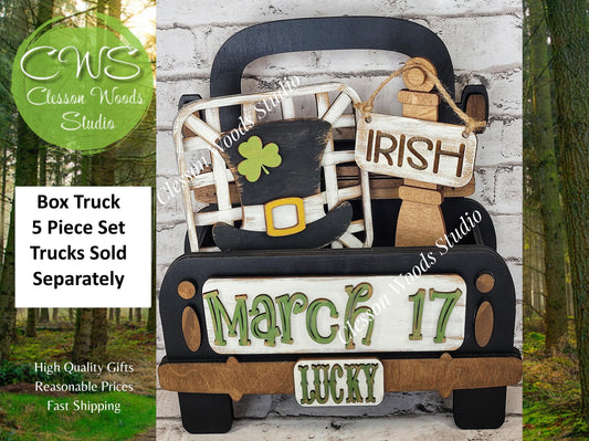 Add On Only - St. Patrick's Day Hat 5 Piece Box Truck Set