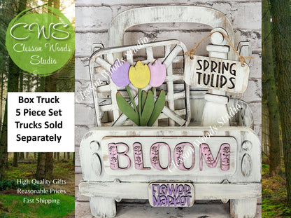 Add On Only - Spring Tulips 5 Piece Box Truck Set