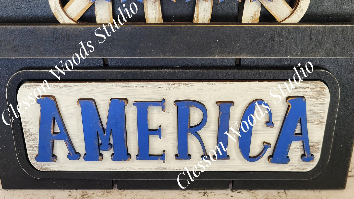 USA Tobacco Basket 3 Piece Set for Pallet Sign