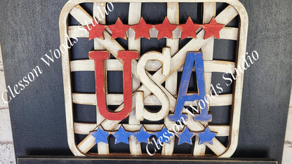 USA Tobacco Basket 3 Piece Set for Pallet Sign