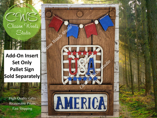USA Tobacco Basket 3 Piece Set for Pallet Sign