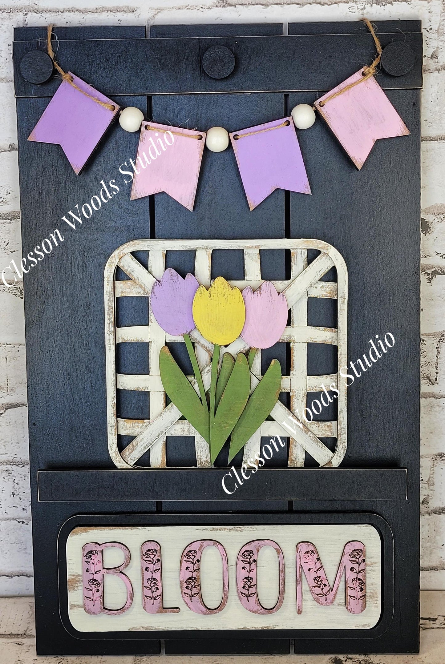 Bloom Tulips Tobacco Basket 3 Piece Set for Pallet Sign