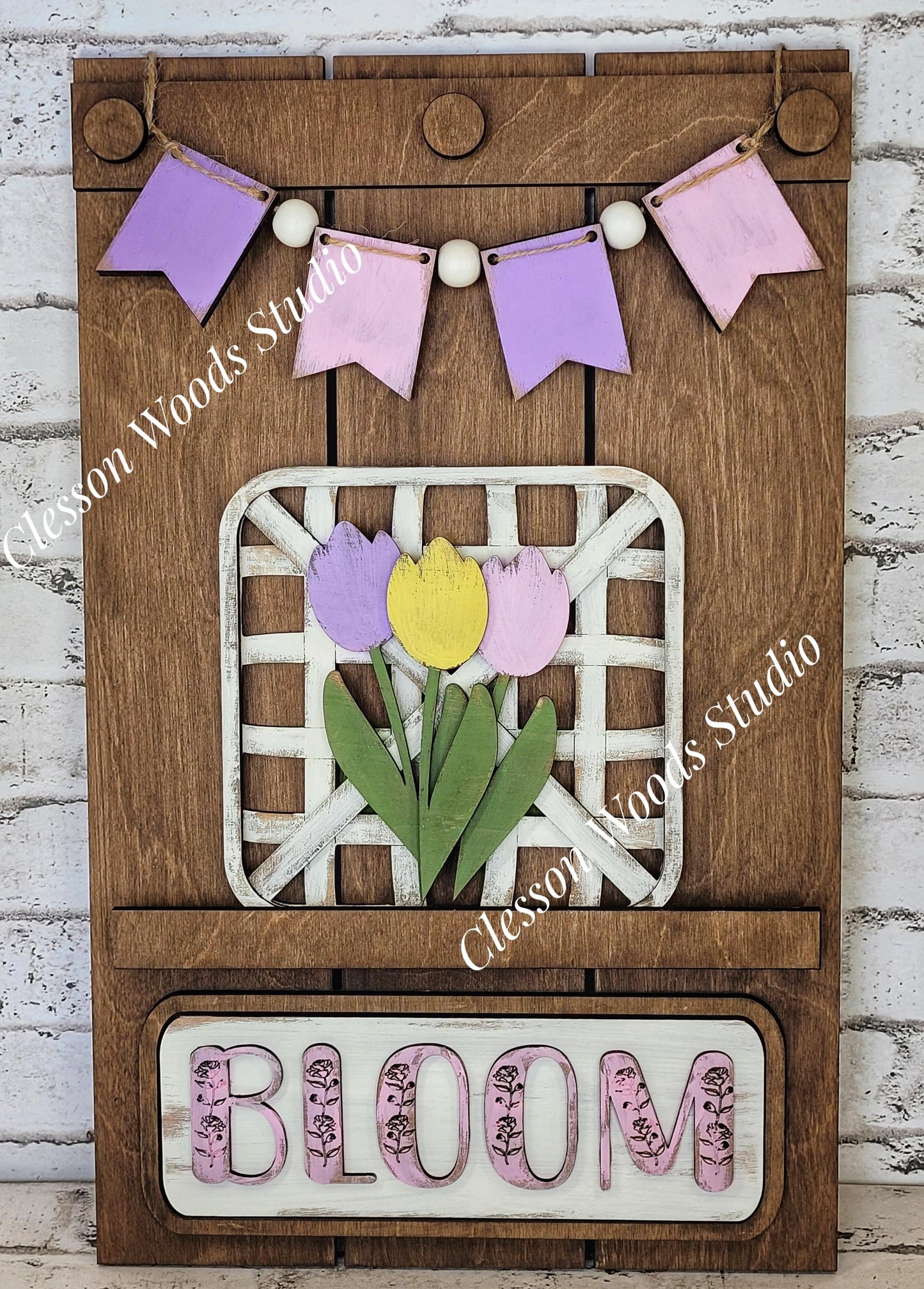 Bloom Tulips Tobacco Basket 3 Piece Set for Pallet Sign