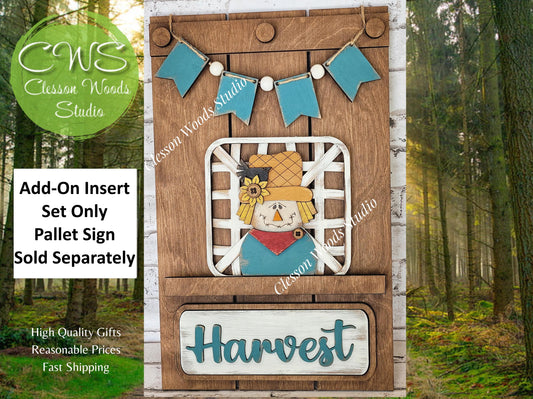 Harvest Scarecrow Tobacco Basket 3 Piece Set for Pallet Sign