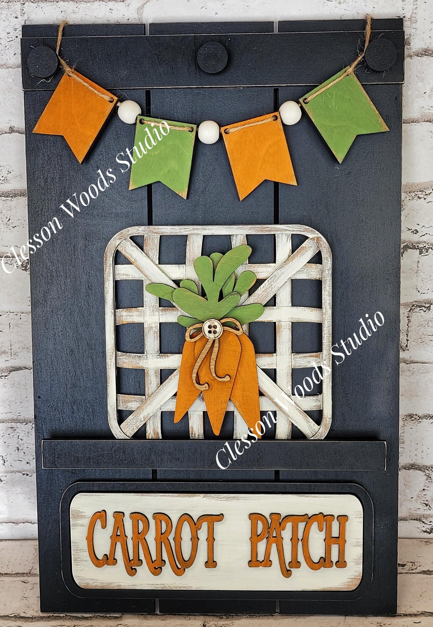 Carrot Patch Tobacco Basket 3 Piece Set for Pallet Sign