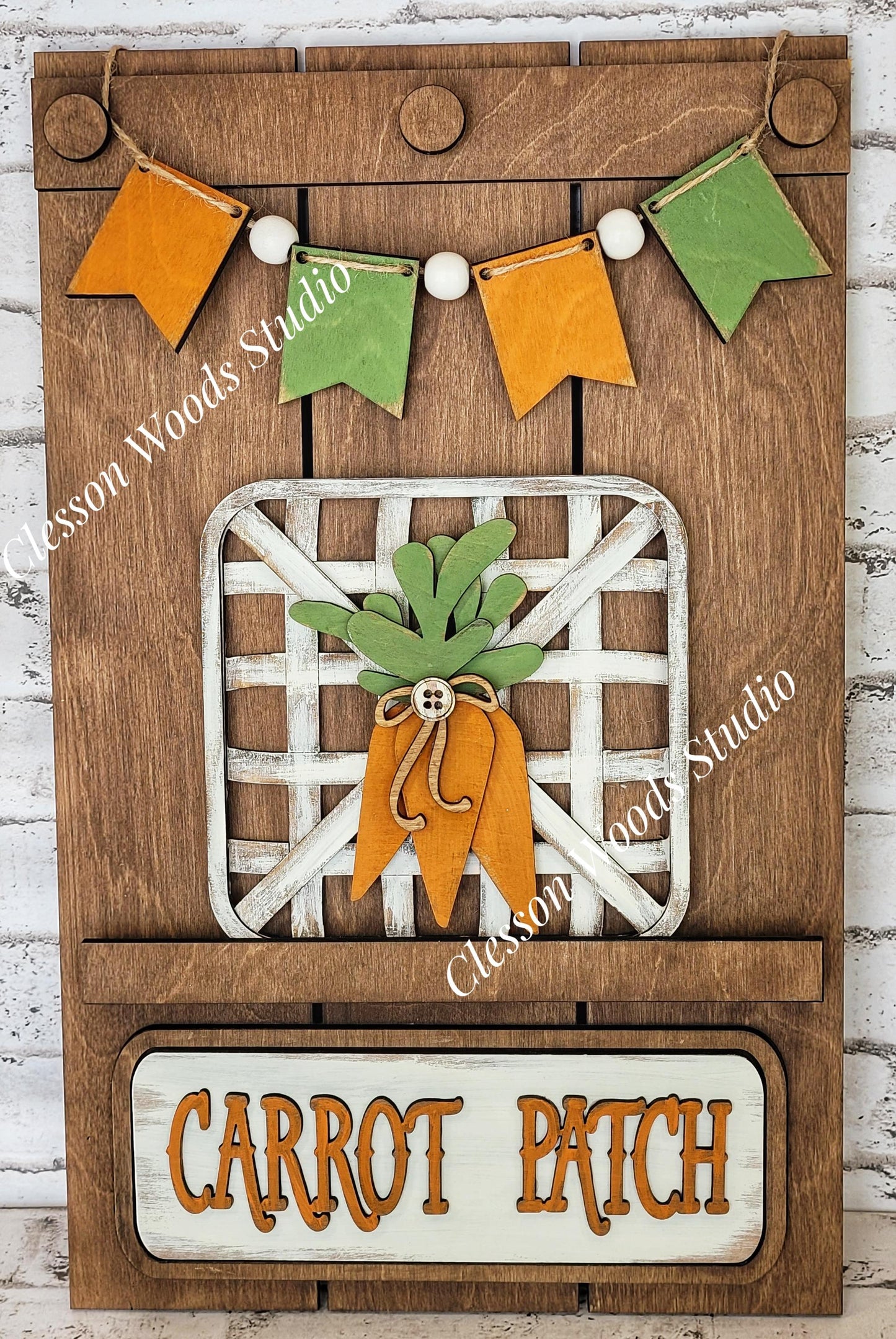 Carrot Patch Tobacco Basket 3 Piece Set for Pallet Sign