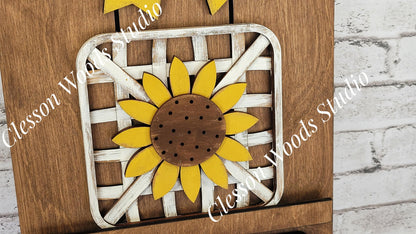 Sunflower Tobacco Basket 3 Piece Set for Pallet Sign