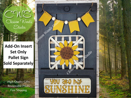 Sunflower Tobacco Basket 3 Piece Set for Pallet Sign