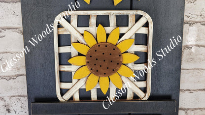 Sunflower Tobacco Basket 3 Piece Set for Pallet Sign