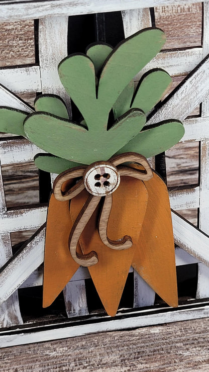 Carrot Patch Set Black Stand Tobacco Basket Sign Post and Sign