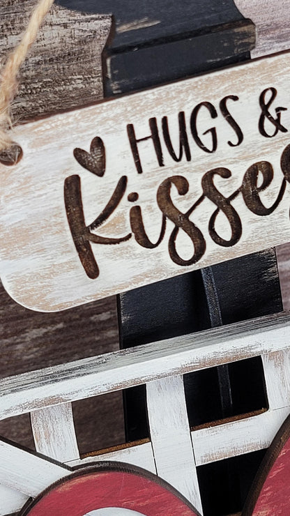 Valentine Heart Set Black Stand Tobacco Basket Sign Post and Sign