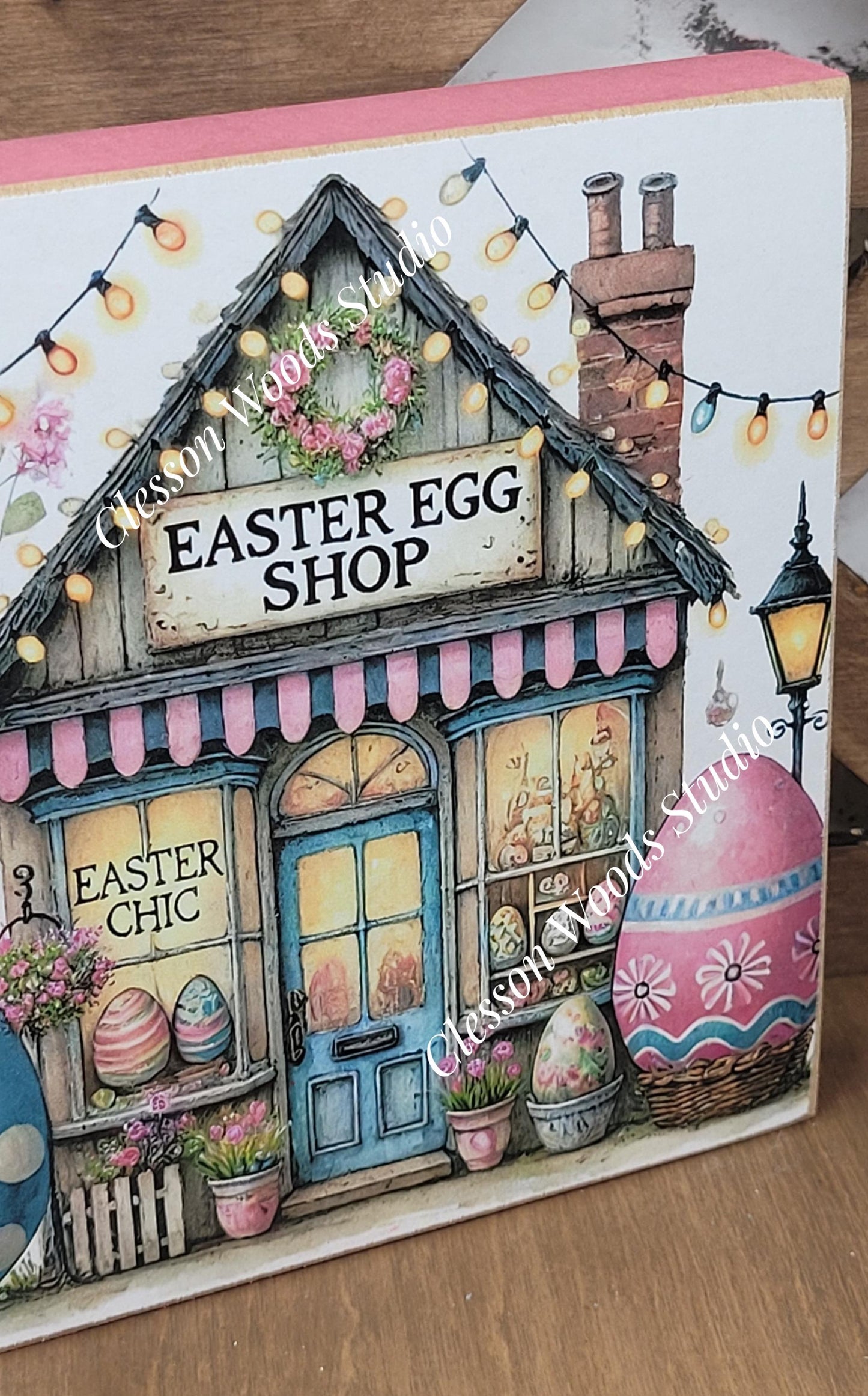 Easter Shops Collection #1 Wood Block Sign