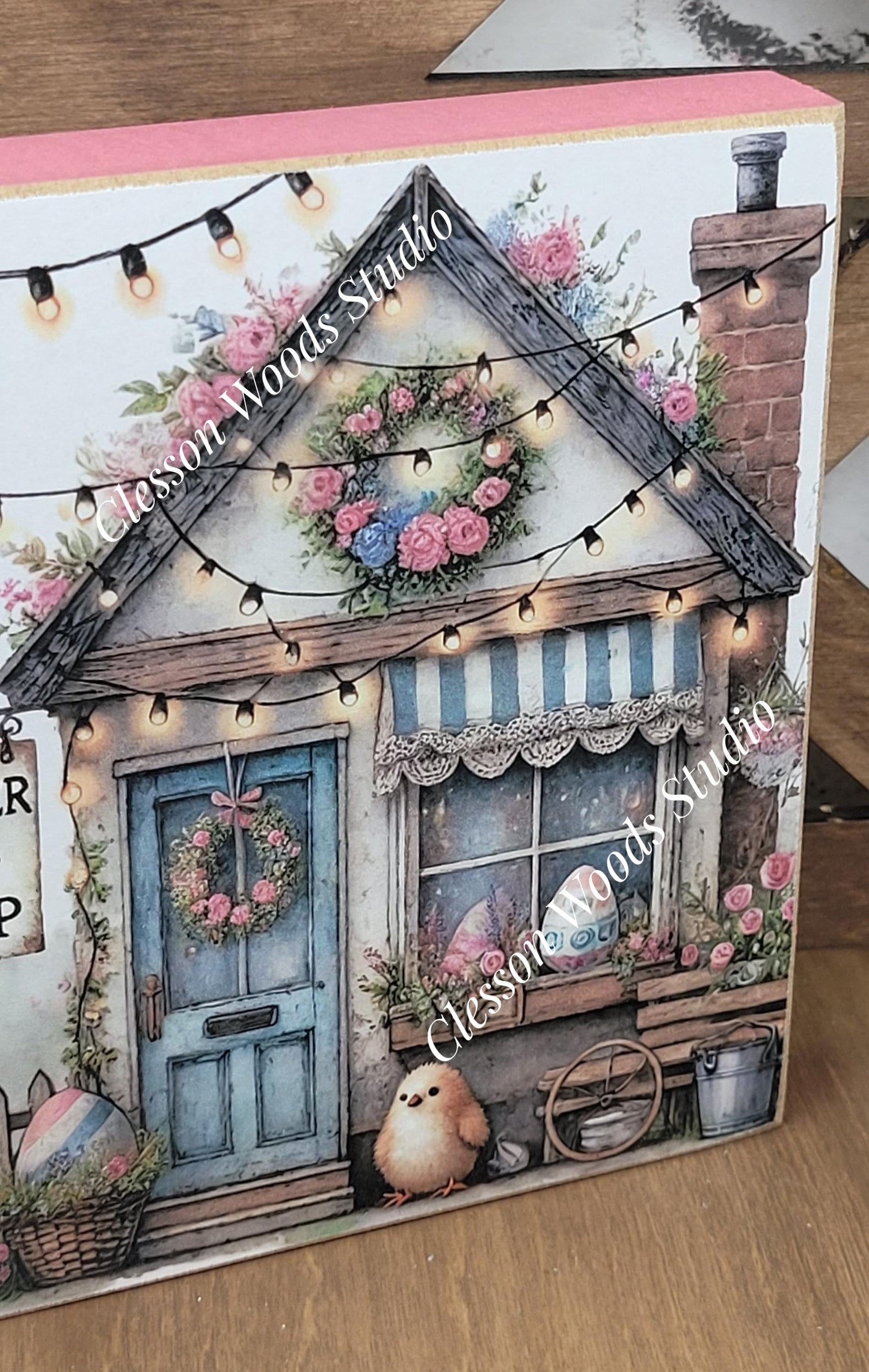 Easter Shops Collection #3 Wood Block Sign