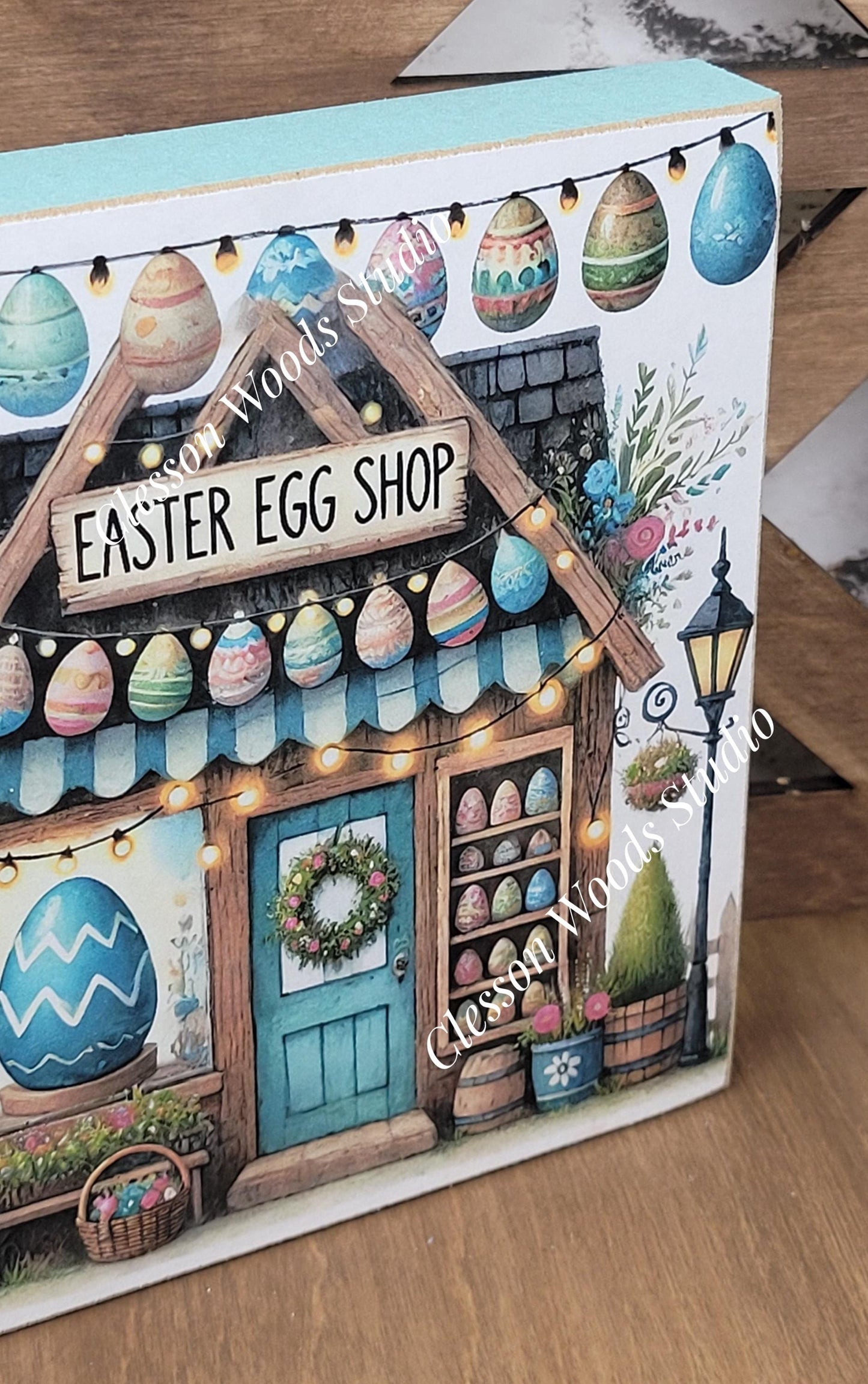 Easter Shops Collection #5 Wood Block Sign