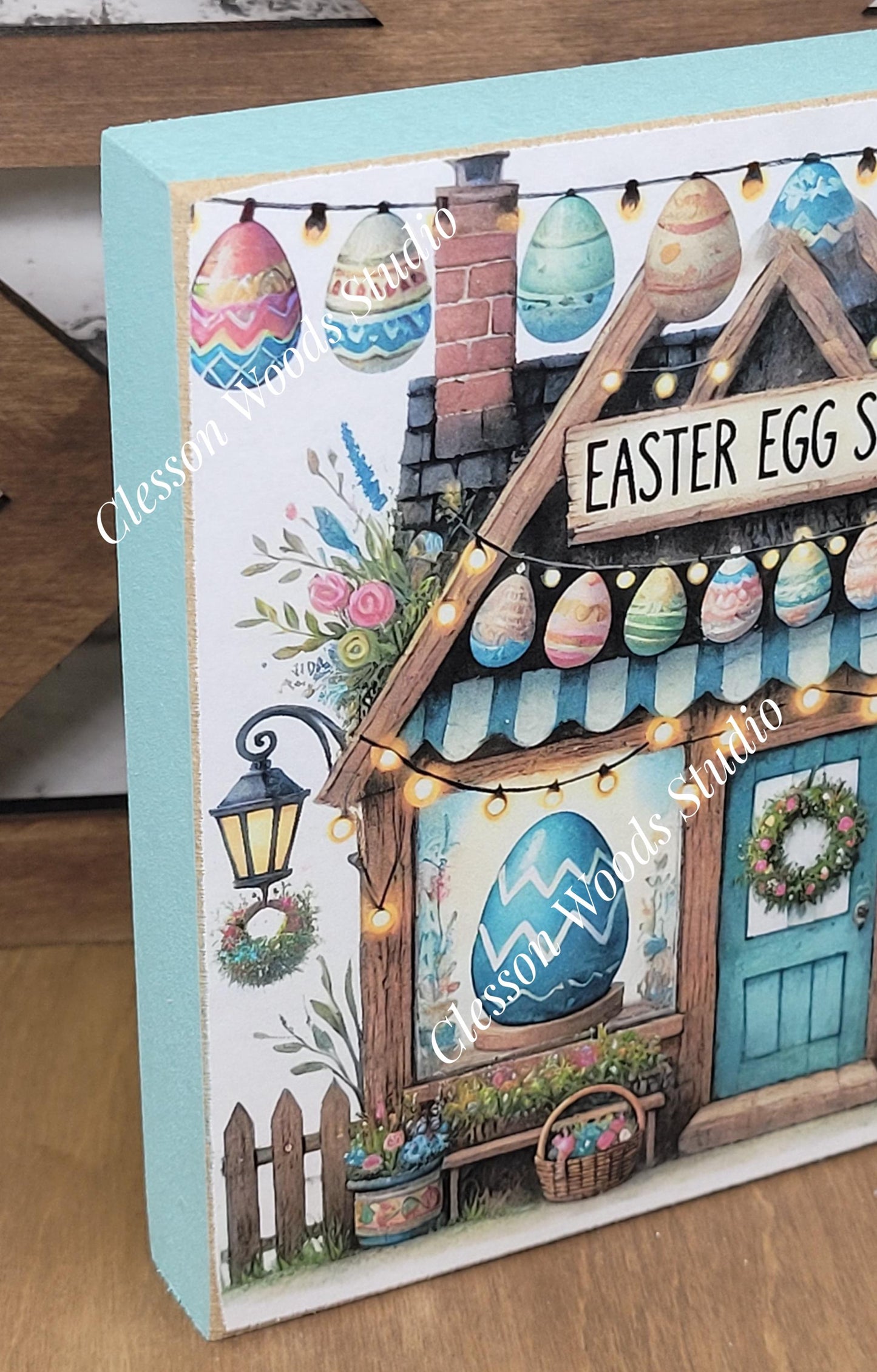 Easter Shops Collection #5 Wood Block Sign