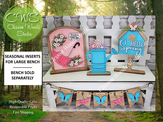 Finished Painted Spring Set for Large Bench