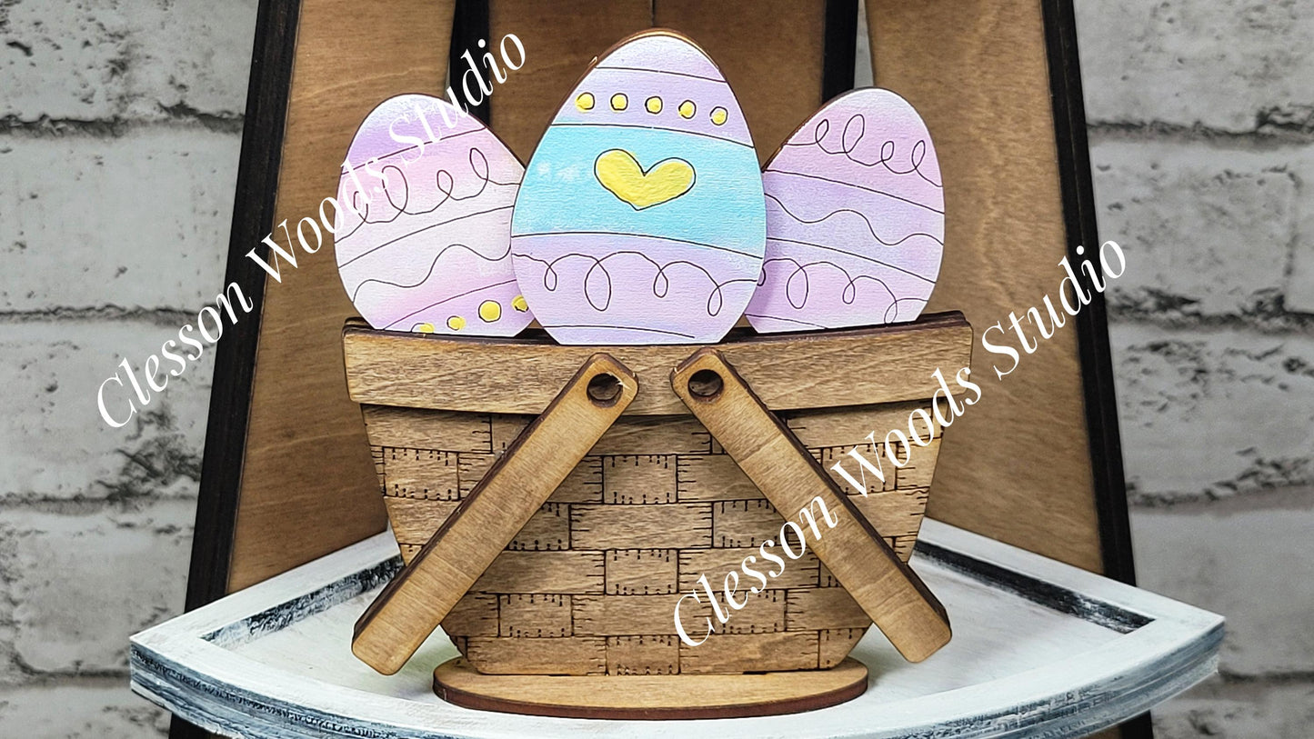 Easter Eggs Tiny Basket Insert