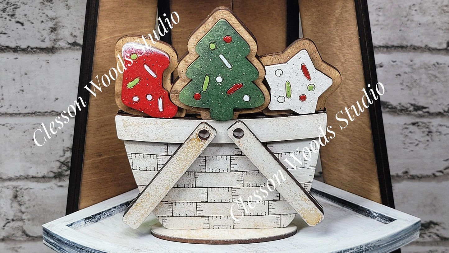 Christmas Cookies Tiny Basket Insert