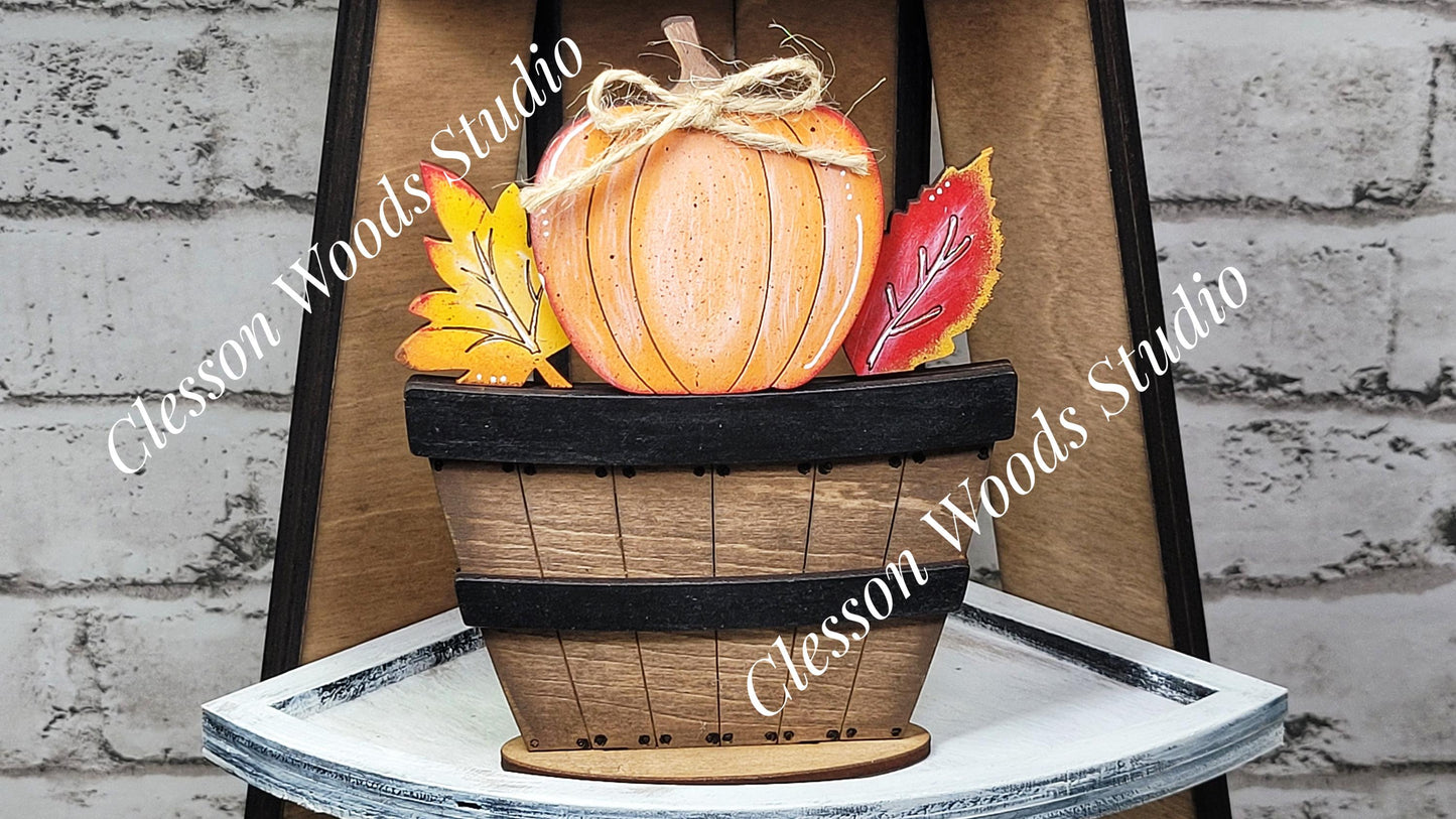 Pumpkins & Leaves Tiny Basket Insert