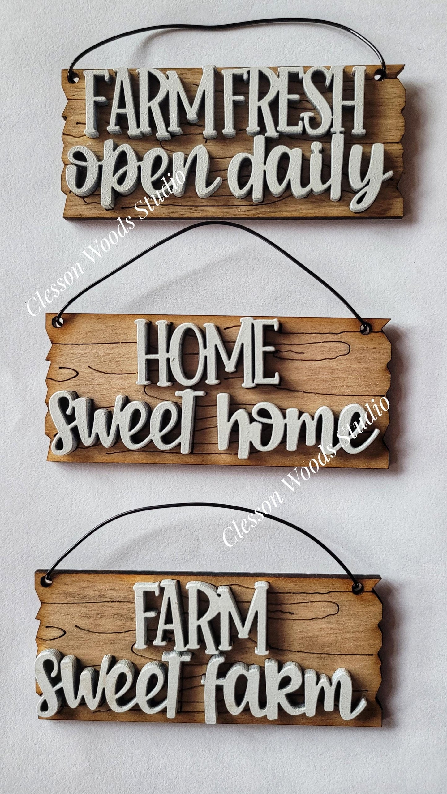 Mini Seasonal Signs for Mini Basket Fence