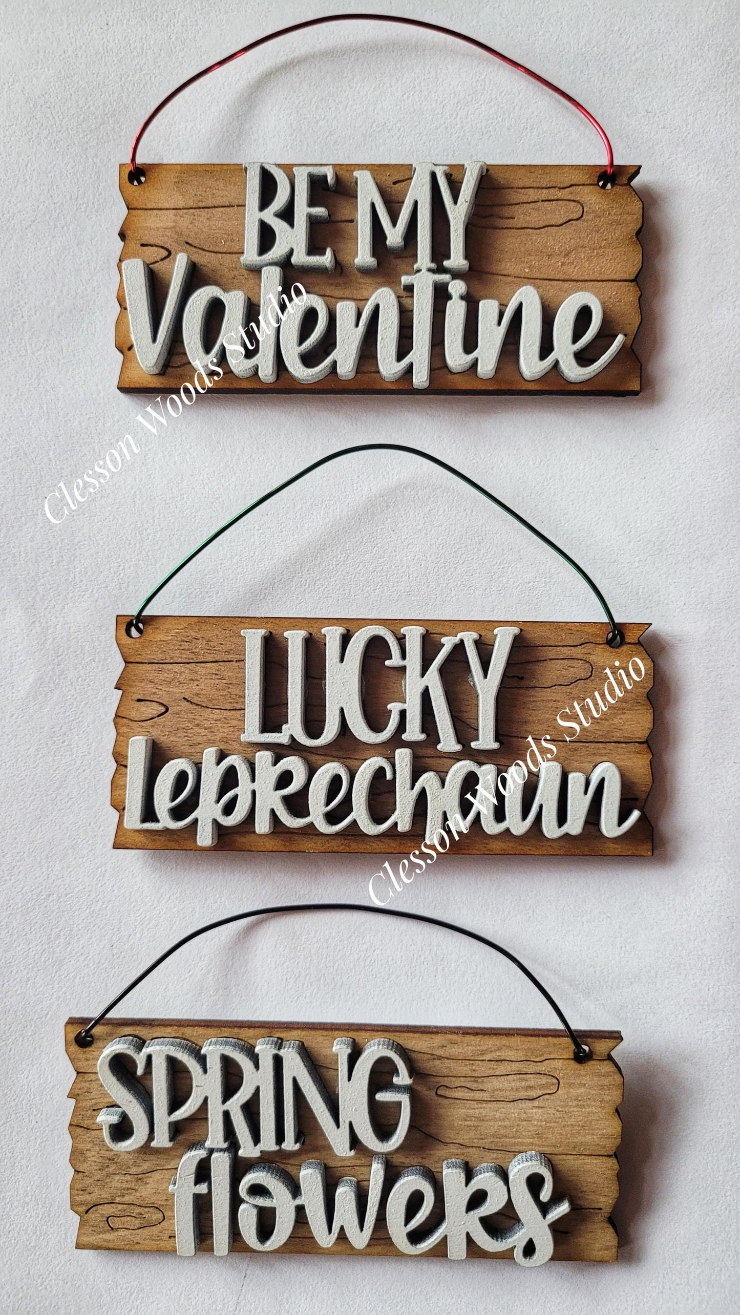 Mini Seasonal Signs for Mini Basket Fence