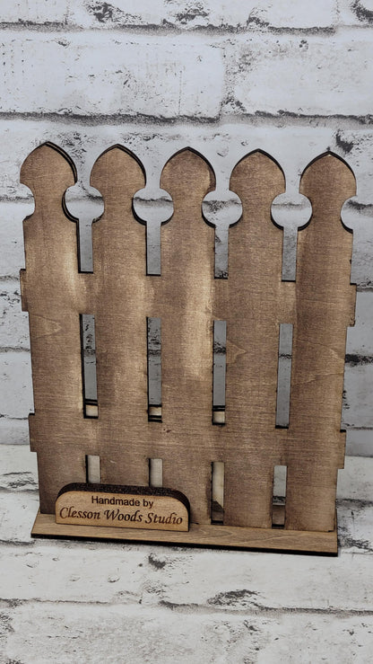 Hand-Painted Wooden Fence Basket Set – Farm Fresh Apples Vignette Decor