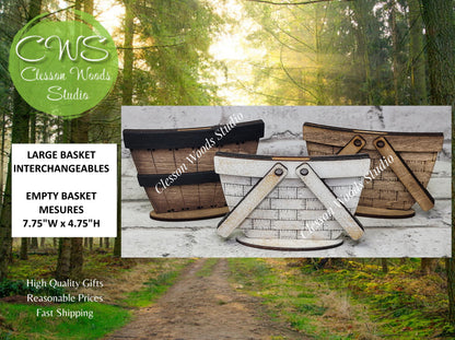 Large Interchangeable Insert Baskets - Inserts Sold Separately