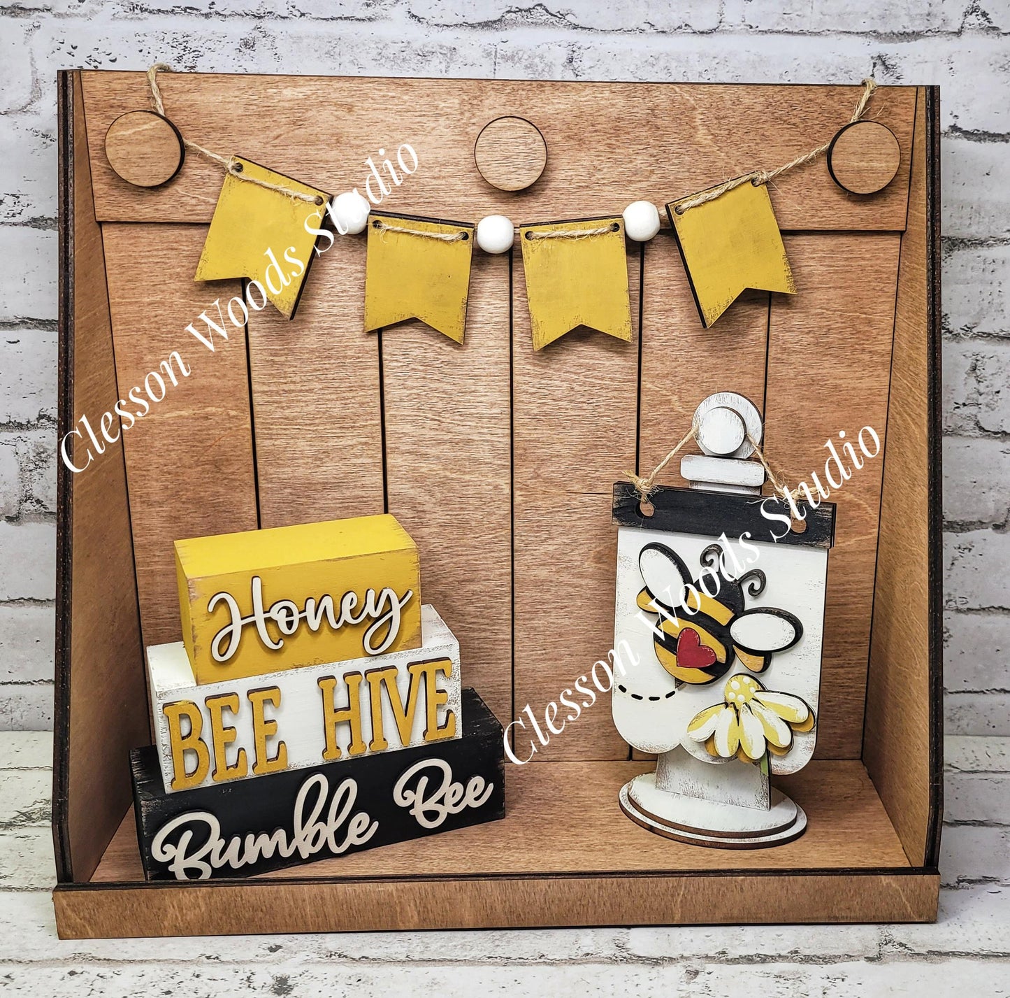 Shaker Box Display Stand Stained
