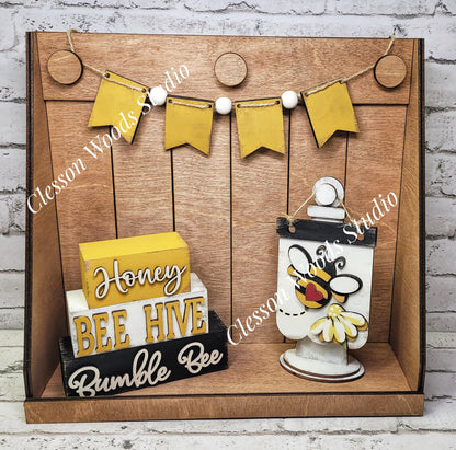 Shaker Box Display Stand Stained