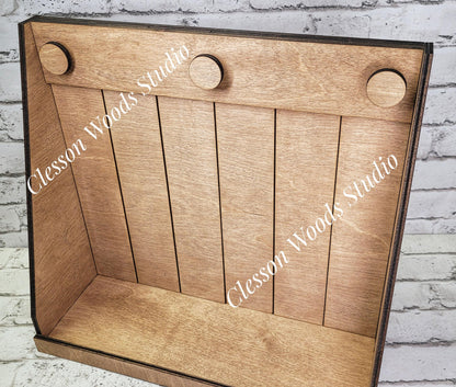 Shaker Box Display Stand Stained