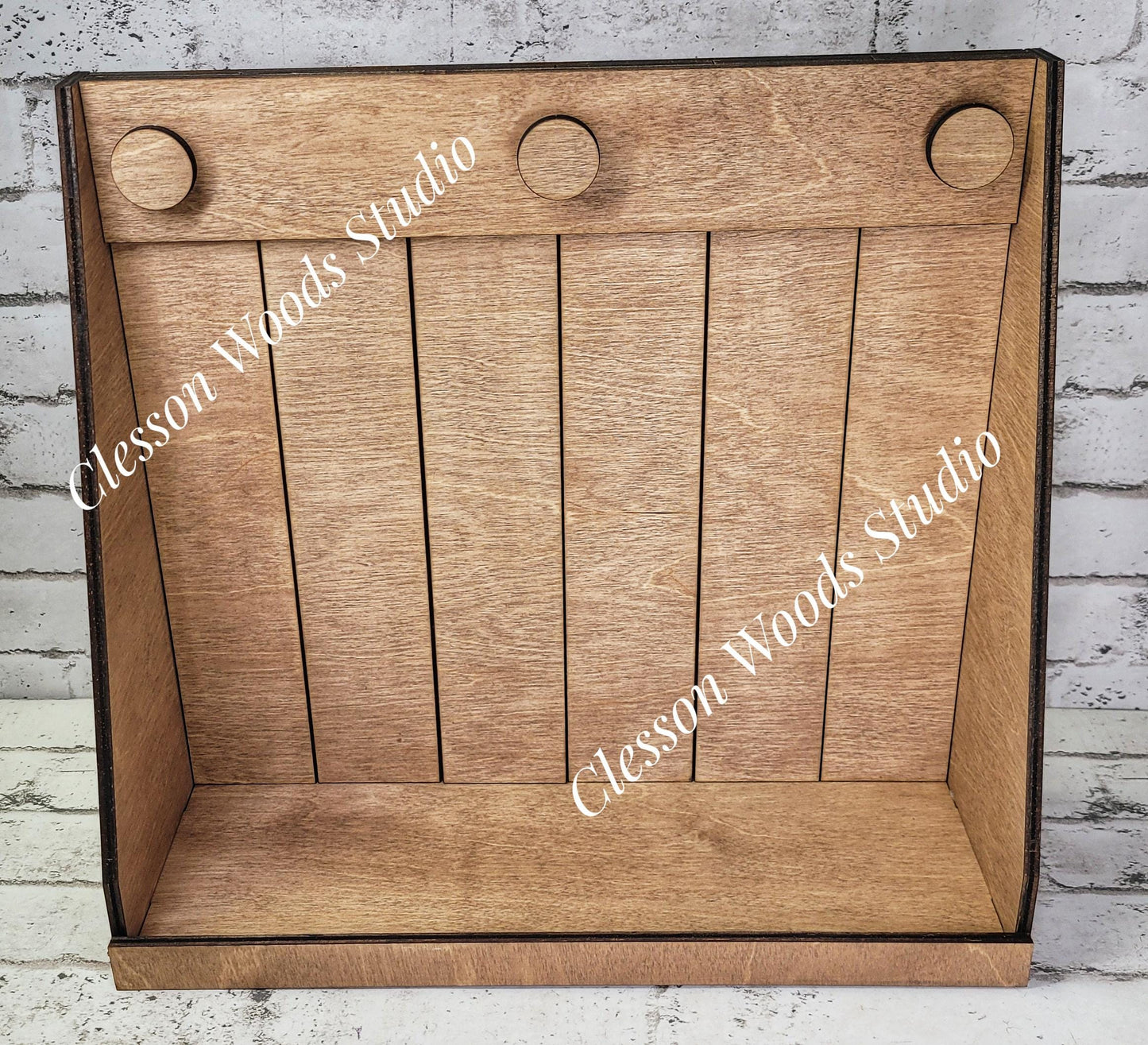 Shaker Box Display Stand Stained