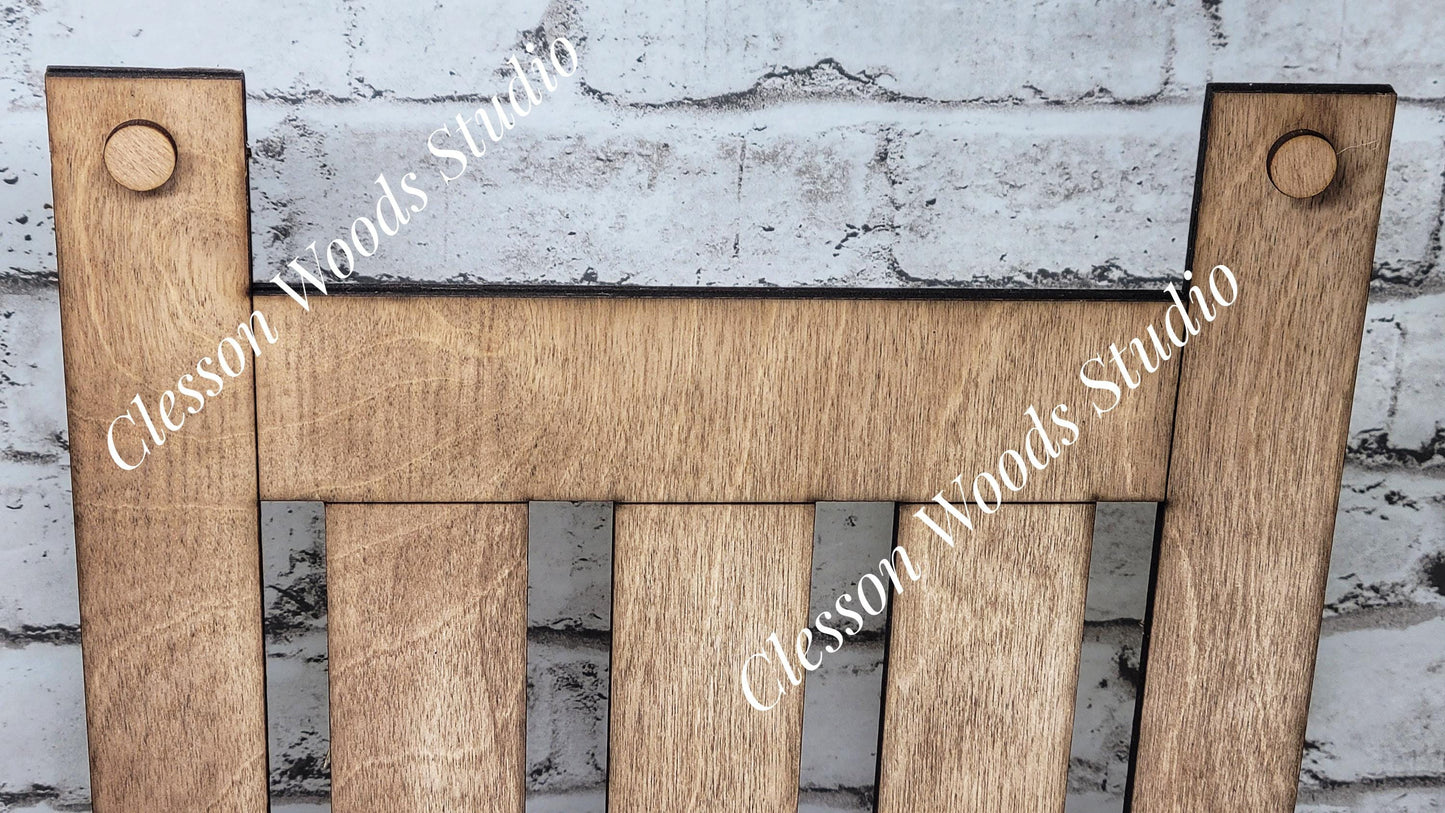 Large Wooden Fence Crate Display – Farmhouse Seasonal Decor (13"H x 9.5"W x 2.5"D)