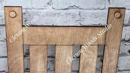 Large Wooden Fence Crate Display – Farmhouse Seasonal Decor (13"H x 9.5"W x 2.5"D)