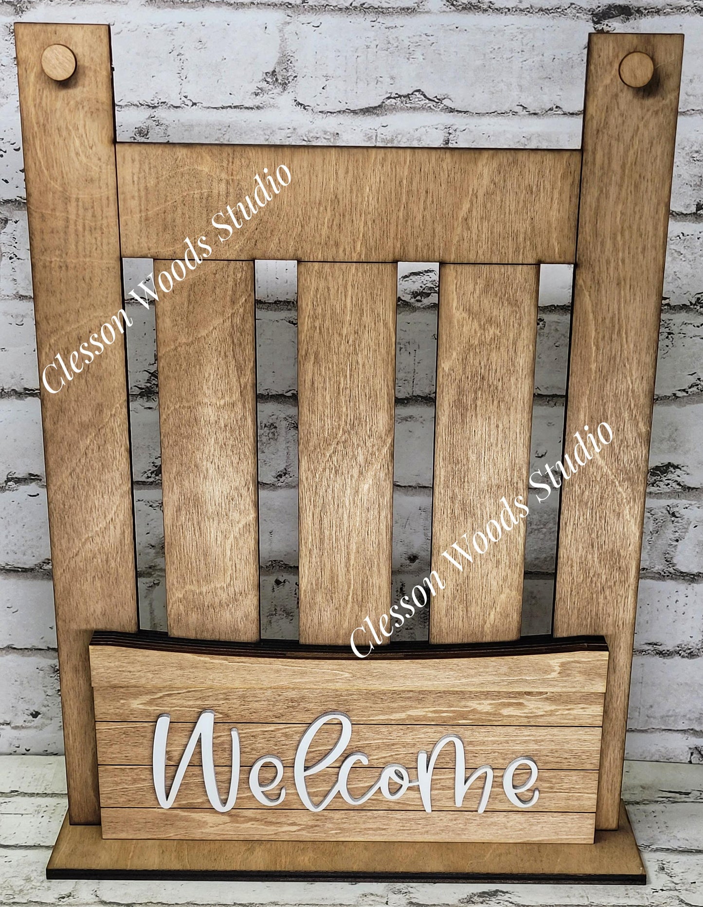 Large Wooden Fence Crate Display – Farmhouse Seasonal Decor (13"H x 9.5"W x 2.5"D)