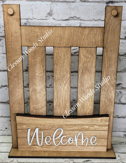 Large Wooden Fence Crate Display – Farmhouse Seasonal Decor (13"H x 9.5"W x 2.5"D)